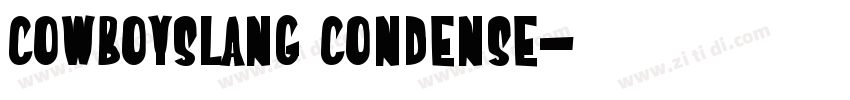 Cowboyslang Condense字体转换 Cowboyslang Condense字体转换